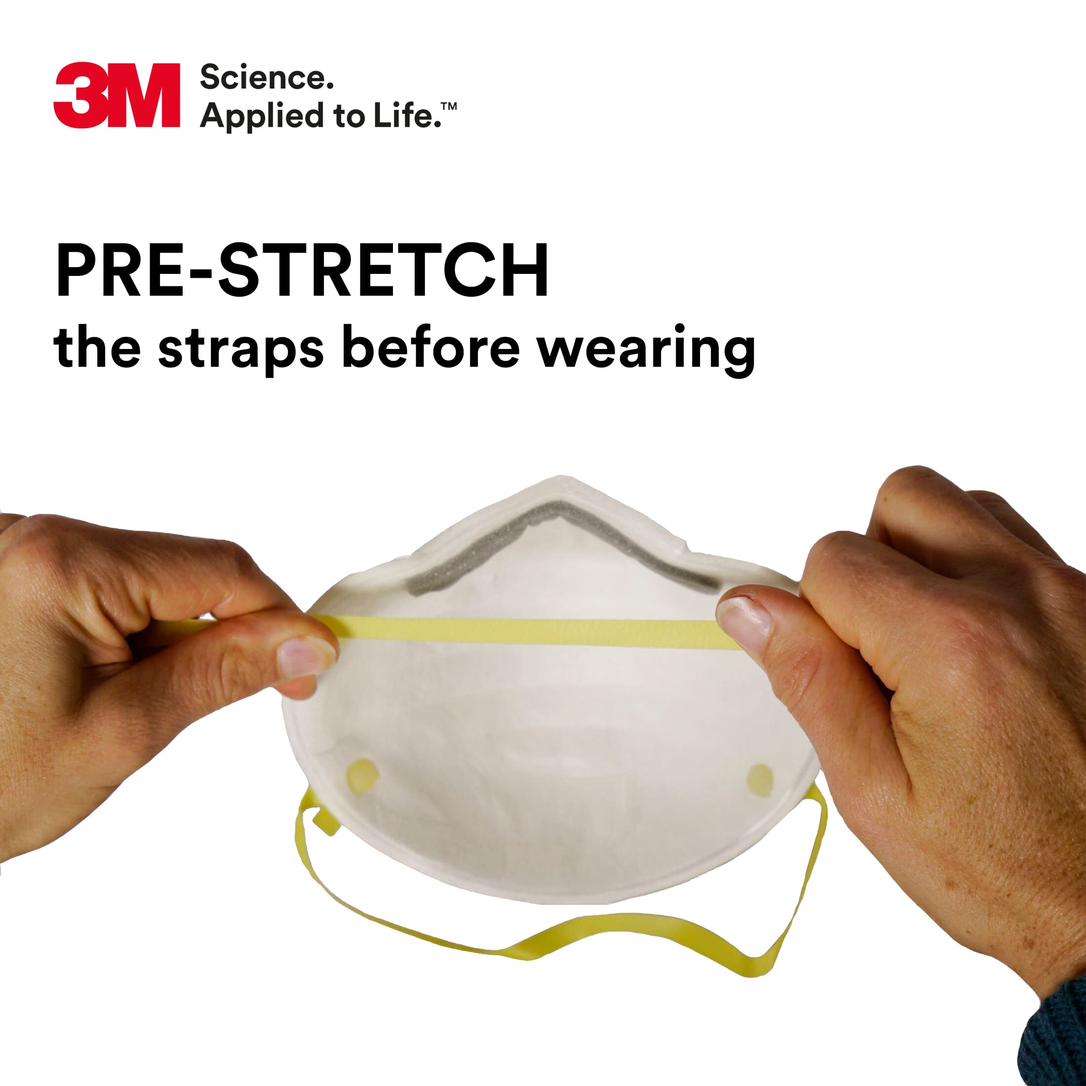 3M Particulate Respirator 8210, N95, Pack of 20 Disposable Respirator, NIOSH APPROVED, Two-Strap Cup Style Design, Lightweight with Cushioning Nose Foam