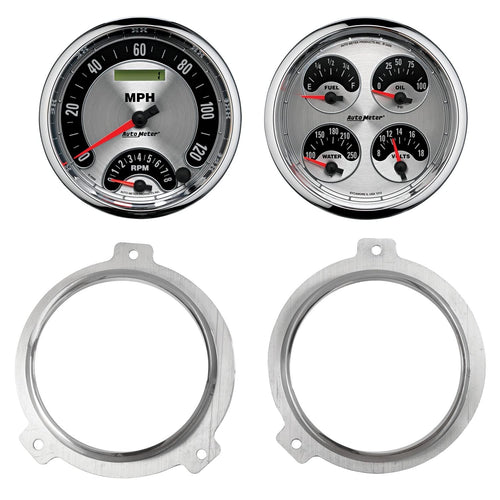 AutoMeter Dash Kit Direct Fit, 2 Pc, Chevy Car 51-52, 2 X 5, American Muscle (7038-01)