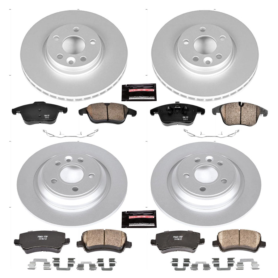 Power Stop Z23 Evolution Geomet® Coated Brake Kit Front and Rear For Volvo S60 2011-2014 | Volvo S80 2007-2014 | Volvo V70 2008-2010 [Vehicle Specific]