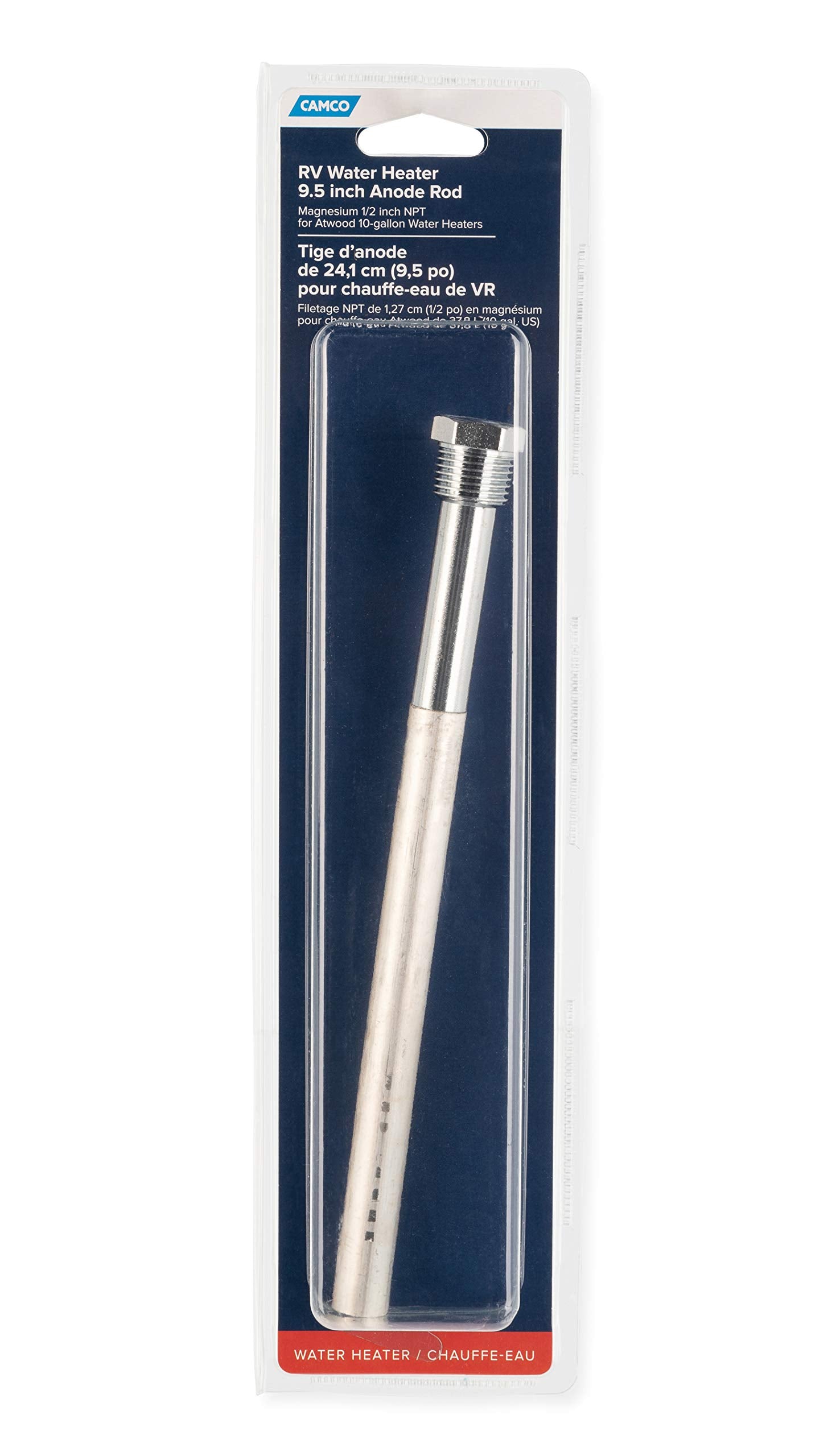 Magnesium Anode Rod Camco 11593 for 10 Gallon Atwood Hot Water Heaters