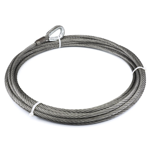 EIPS Industrial Grade Steel Cable Wire Rope WARN 79294 with Loop End, 1/2" Diameter x 60' Length, 13.3 Ton (26,600 lb) Capacity