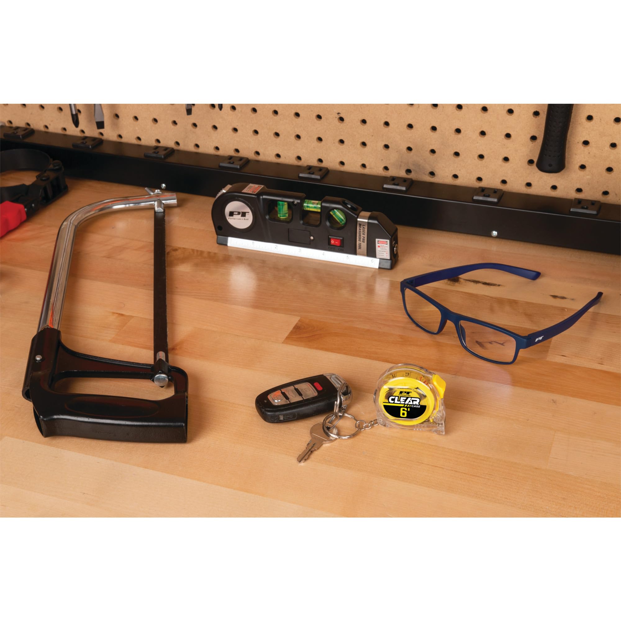 6' Clear Performance Tool Mini Tape Measure, SAE & Metric Measurements Printed on Both Sides