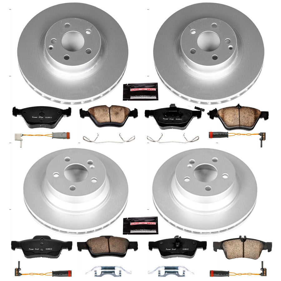 Power Stop Z23 Evolution Geomet Coated Brake Kit For Mercedes-Benz E350 Front and Rear 2006-2009 [Model Specific]