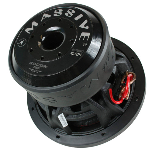 10" Massive Audio 3000 Watt Subwoofer Dual 4 Ohm Competition SUMMOXL104