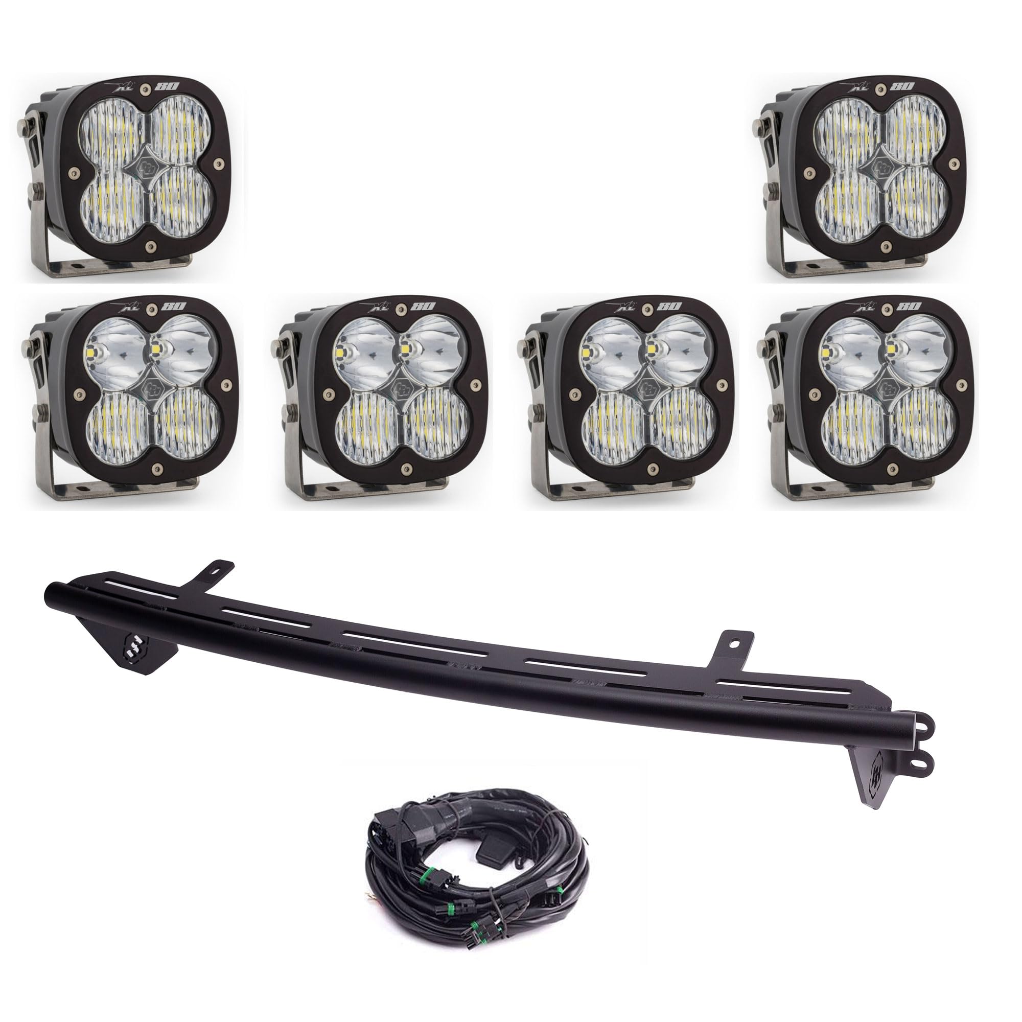 Baja Designs Bull Bar Light Kit XL80 LED for Ford F-250/350 2023+ with Upfitter - (Multi-Pattern - Clear)