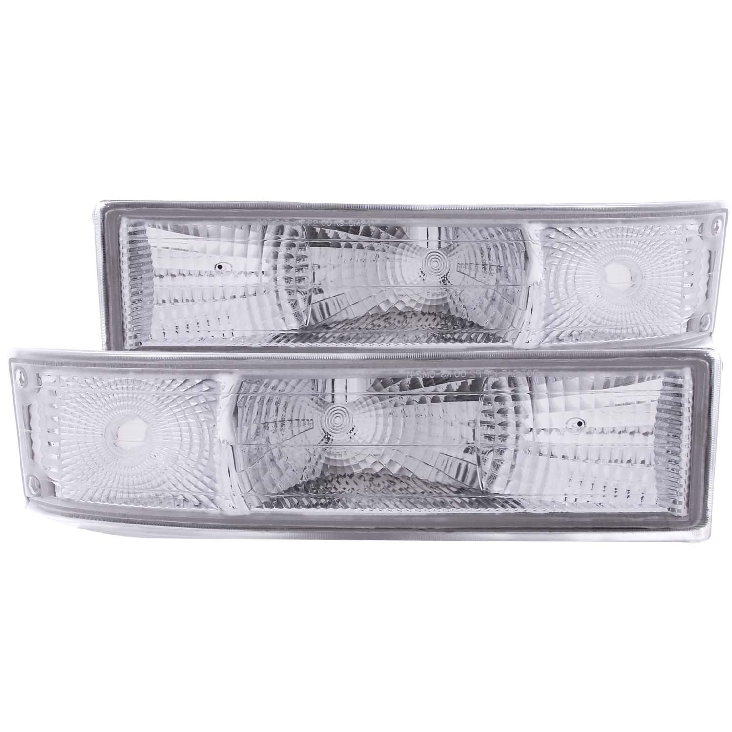 Chevrolet Astro Anzo USA 511027 mber Reflector Chrome Euro w/Amber Reflector Bumper Parking/Signal L - (Sold in Pairs)