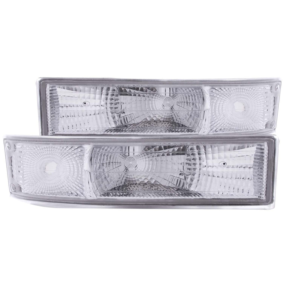 Chevrolet Astro Anzo USA 511027 mber Reflector Chrome Euro w/Amber Reflector Bumper Parking/Signal L - (Sold in Pairs)