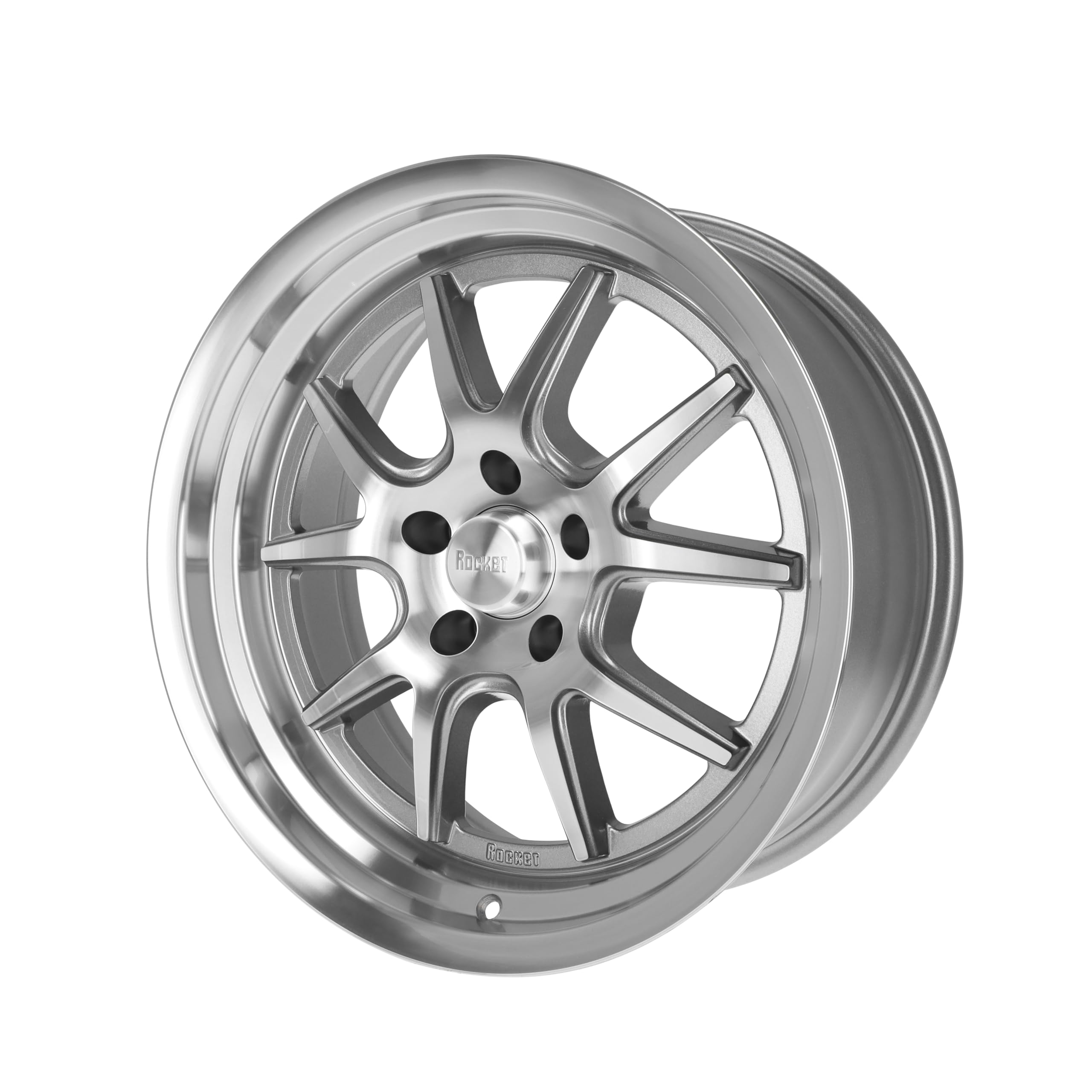 TTR19-886545 Rocket Racing Wheels 18x8 Attack Machined 5x4.5 4.5 bs