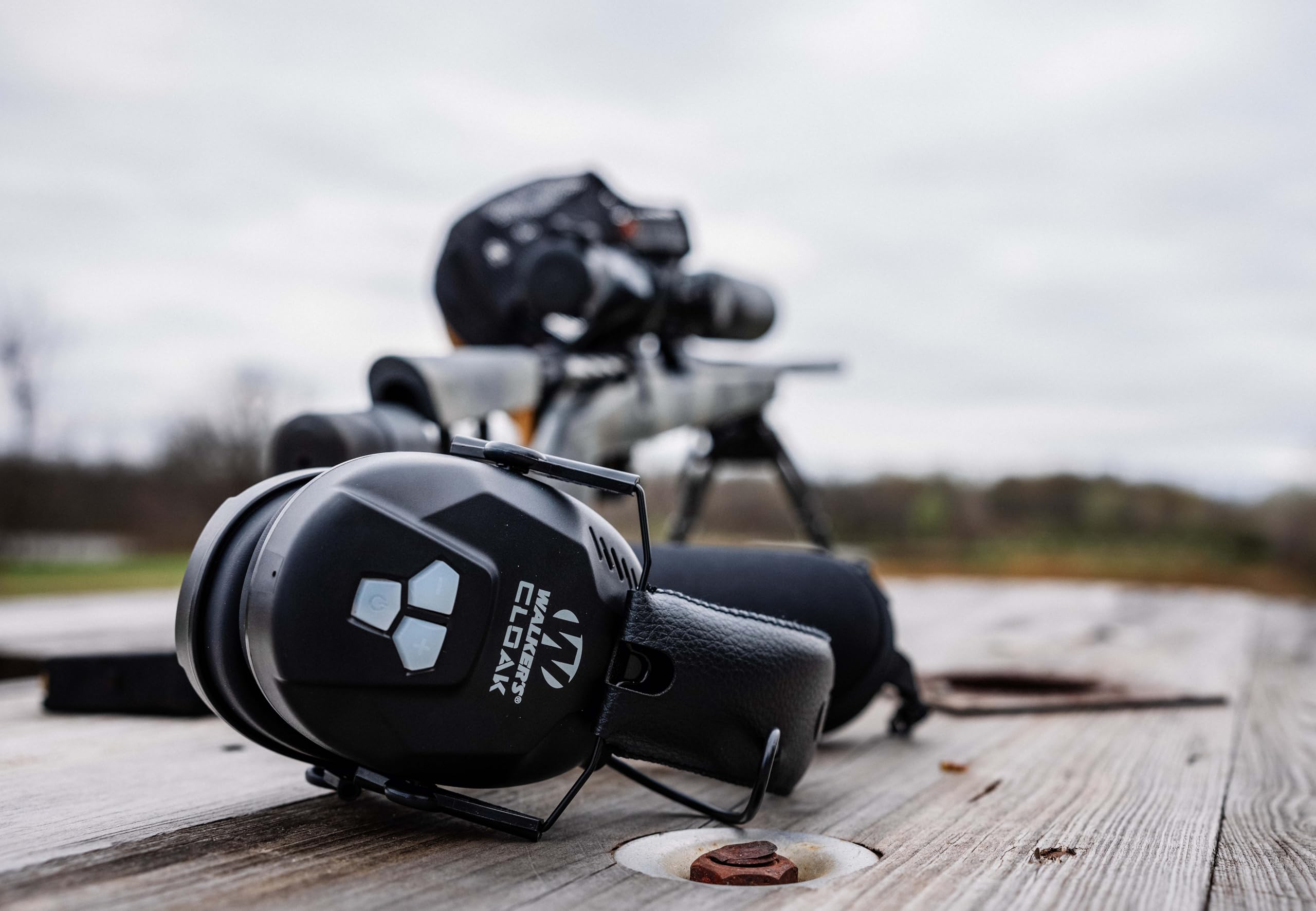 Cloak WALKER'S Dual Mic Sound-Enhancing 23-25dB Noise Reduction Rating Hunting Gun Range Shooting Hearing Protection Electronic Muffs, 2 AAA Batteries Included