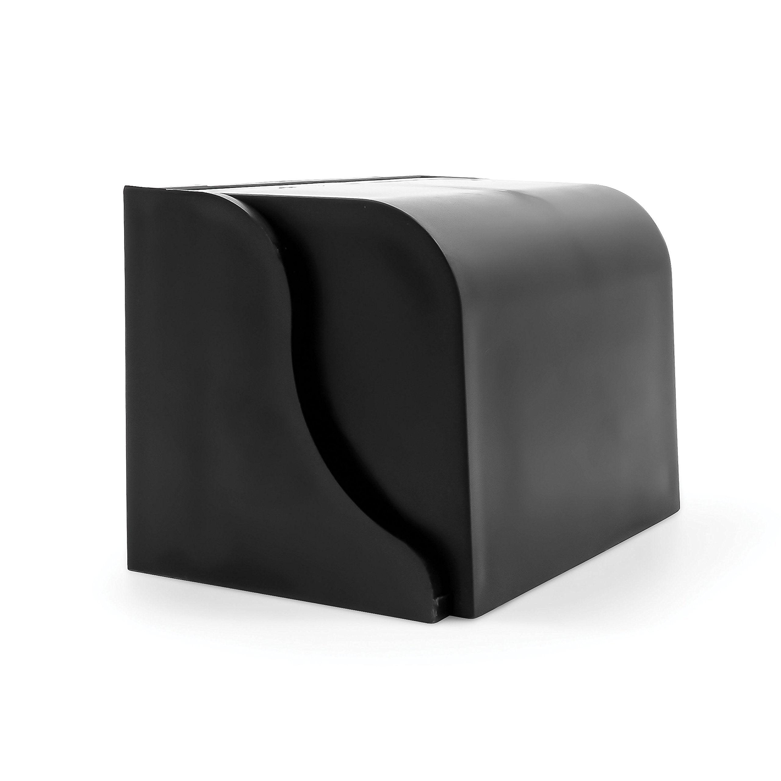 Camco A Wall Mounted Pop-A-Toothbrush Holder With Protecting Cover, Perfect For Traveling, Dorm Bathrooms and More, Holds 2 Toothbrushes- (Black) (57202)