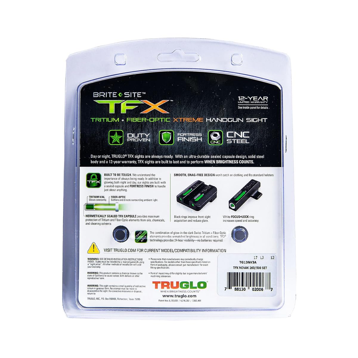 TFX 1911 TRUGLO 260/500 Set (TG13NV3A)