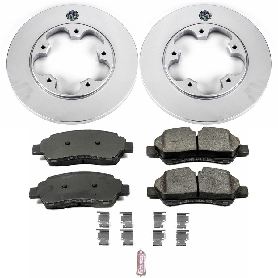 Power Stop Rear CRK7145 Z17 Evolution Geomet Coated Brake Kit For Ford Transit-150 2015-2019, Ford Transit-250 2015-2019, Ford Transit-350 2015-2019 [Model Specific]