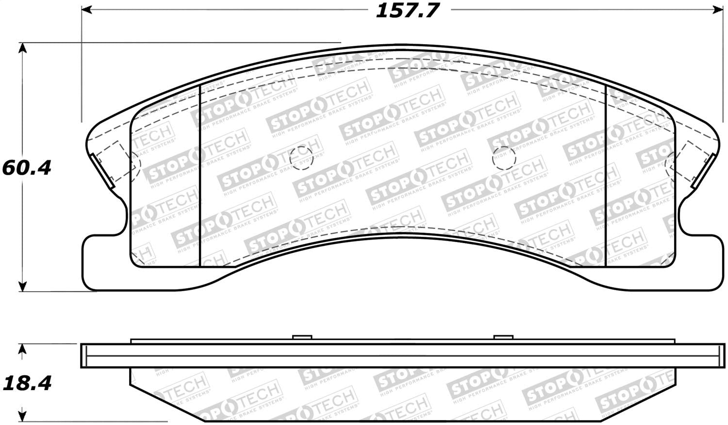 Front StopTech 308.09450 Brake Pads with Shims and Hardware Street