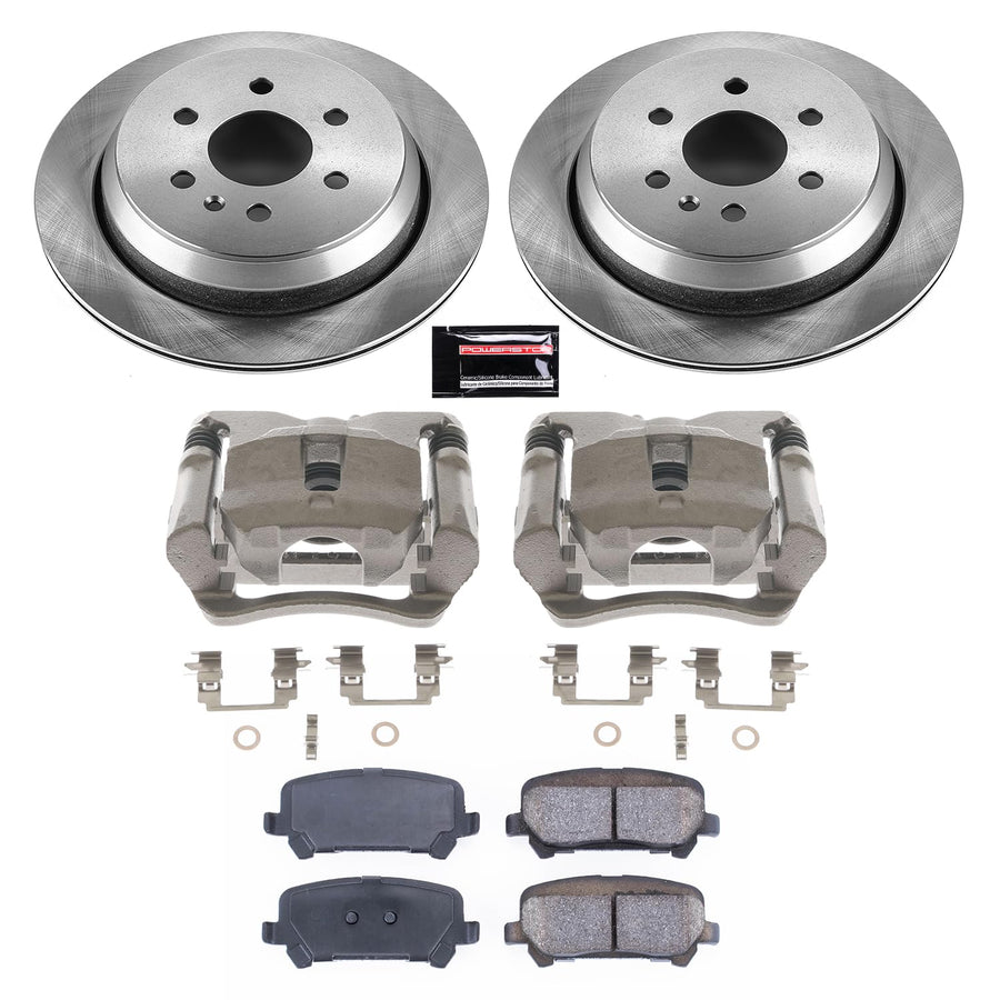 Power Stop KCOE7127 Rear Brake Kit-OE Rotors & Z17 ramic Brake Pads For Chevrolet Colorado 2015-2019, GMC Canyon 2015-2020 Autospecialty [Model Specific]