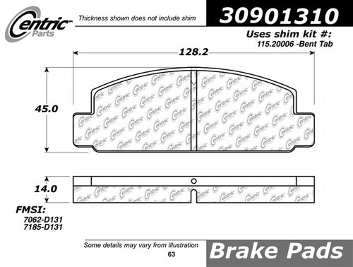Front Brake Pad StopTech 309.01310 Street Performance