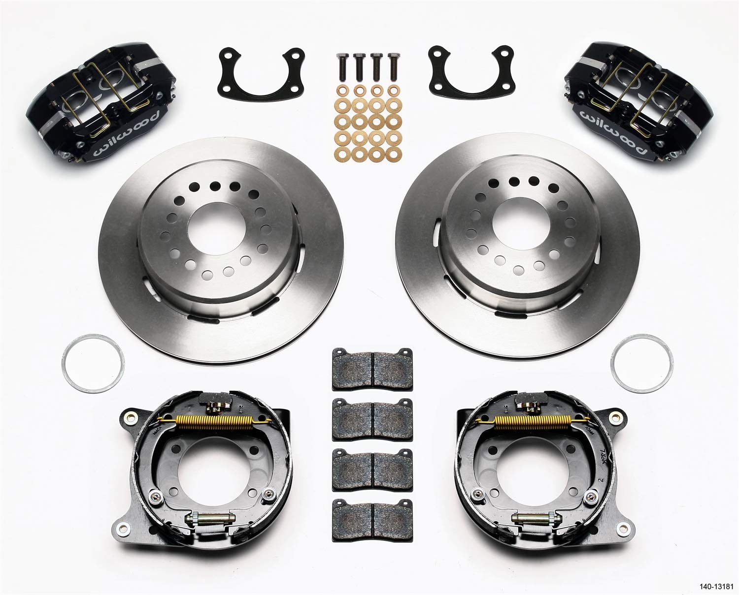 P/S DPL Park Brake Kit, Drilled, Red