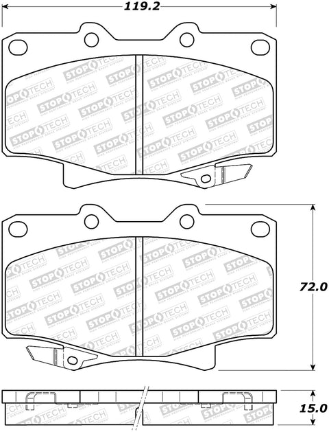 Sport Brake Pads StopTech 309.05021 with Shims and Hardware