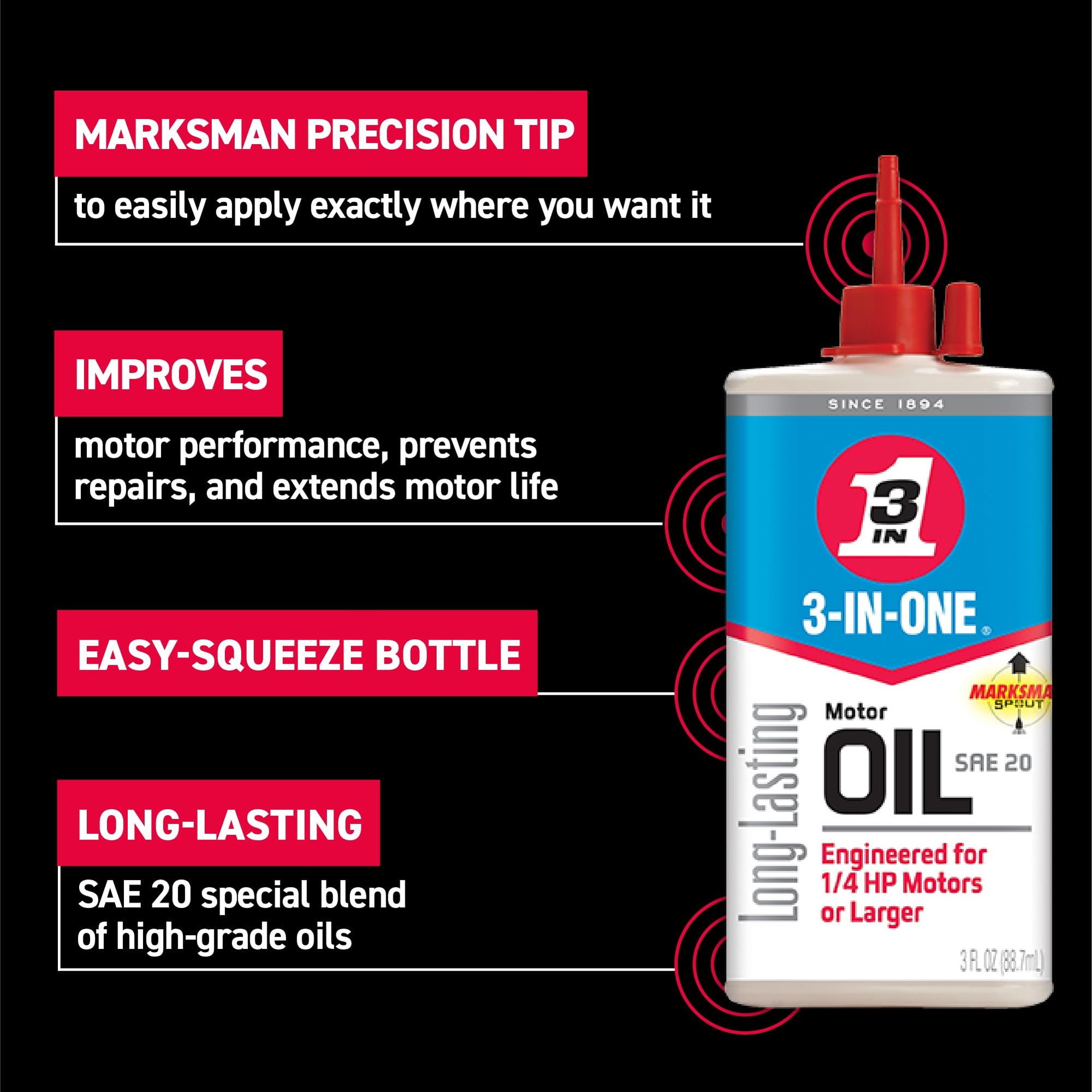 Motor Oil 3-IN-ONE-10045, 3 OZ (pack of 1)