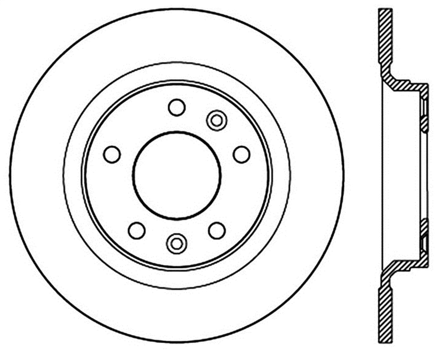 Rear Left StopTech 126.61097SL Sport Slotted Brake Rotor