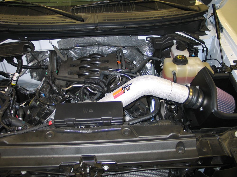Cold Air Intake System K&N: High-Flow Air Filter, Increase Performance & Towing: Compatible with 2011-2014 FORD F150, 77-2581KP
