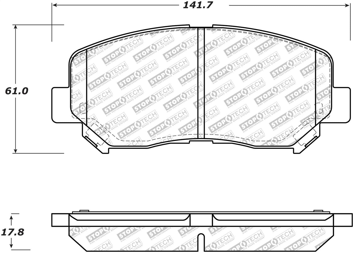 Brake Pads StopTech 305.16400 Street Select with Hardware