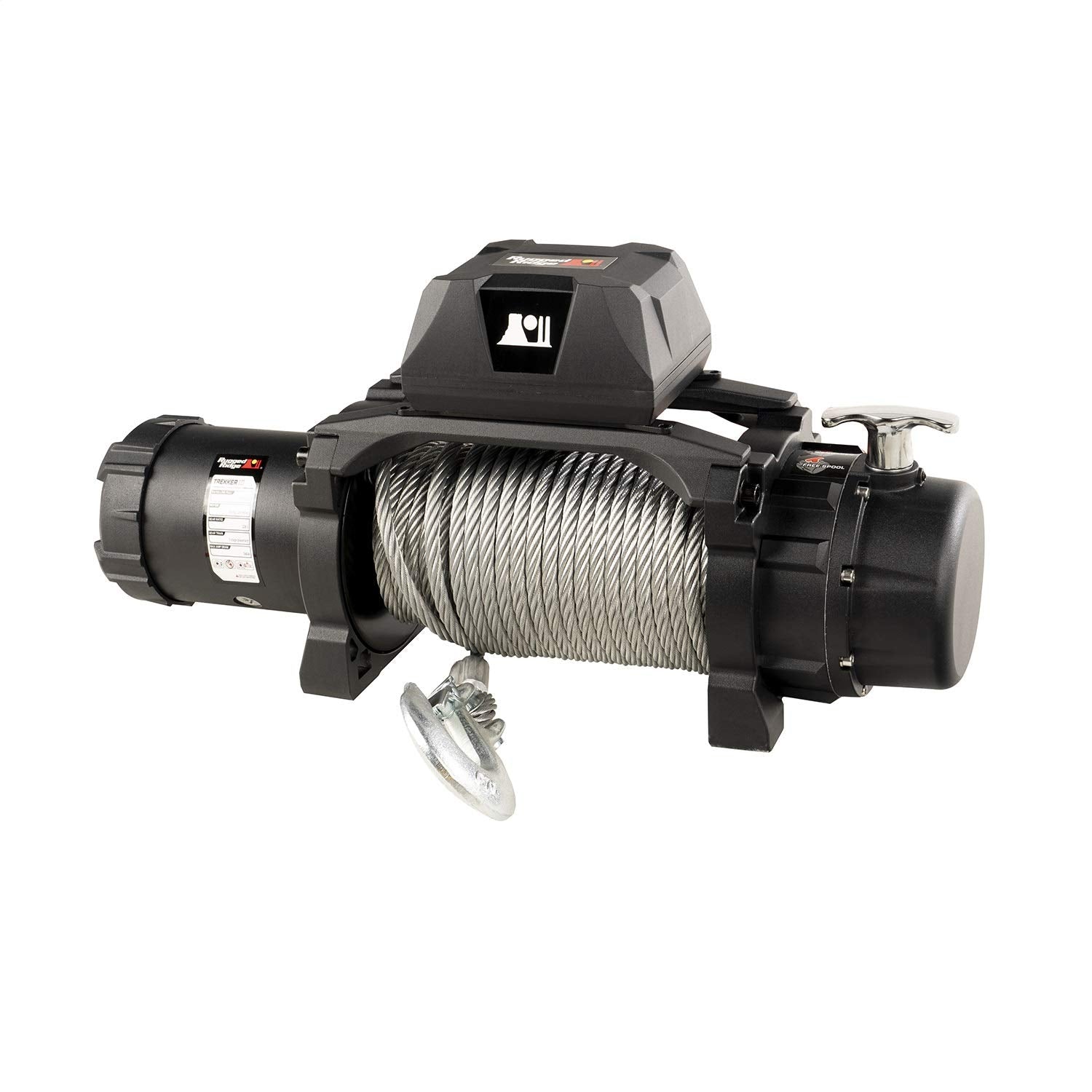 Trekker Winch, Rugged Ridge, 10,000 LBS, Cable, IP68 Waterproof, Wired Remote | 15100.07