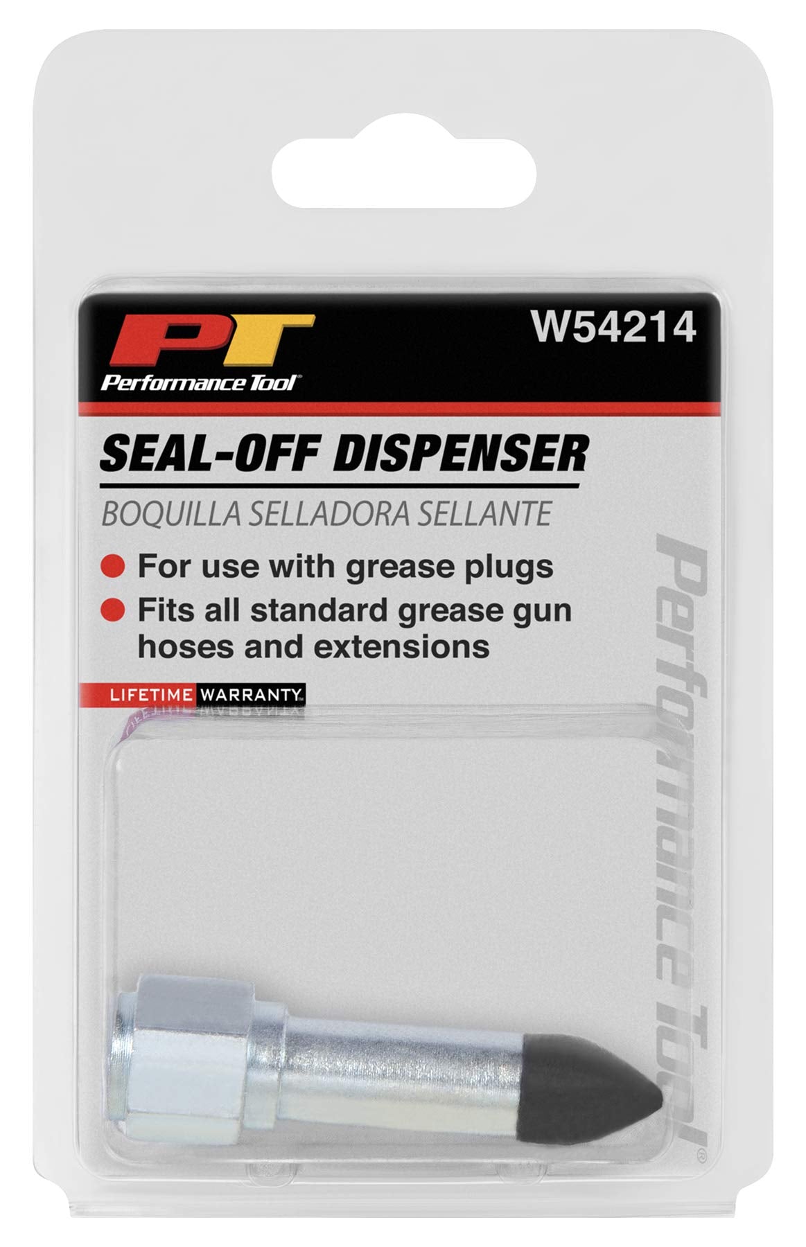 W54214 Performance Tool 1/8 -Inch Grease Gun Seal Off Adapter with Rubber Tip