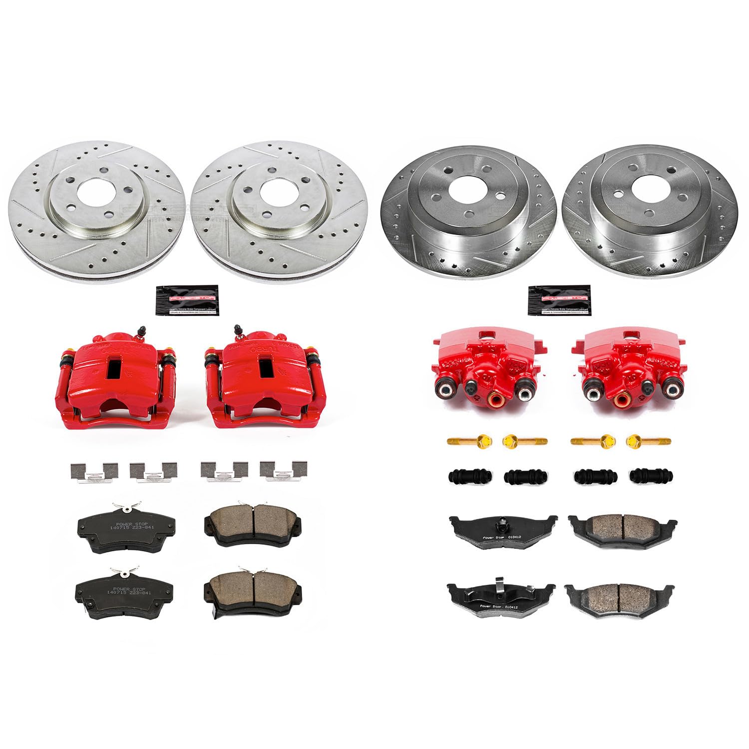 Power Stop Z23 Evolution Sport Brake Kit Front and Rear (with Calipers) For Chrysler PT Cruiser 2004-2005 [Model Specific]