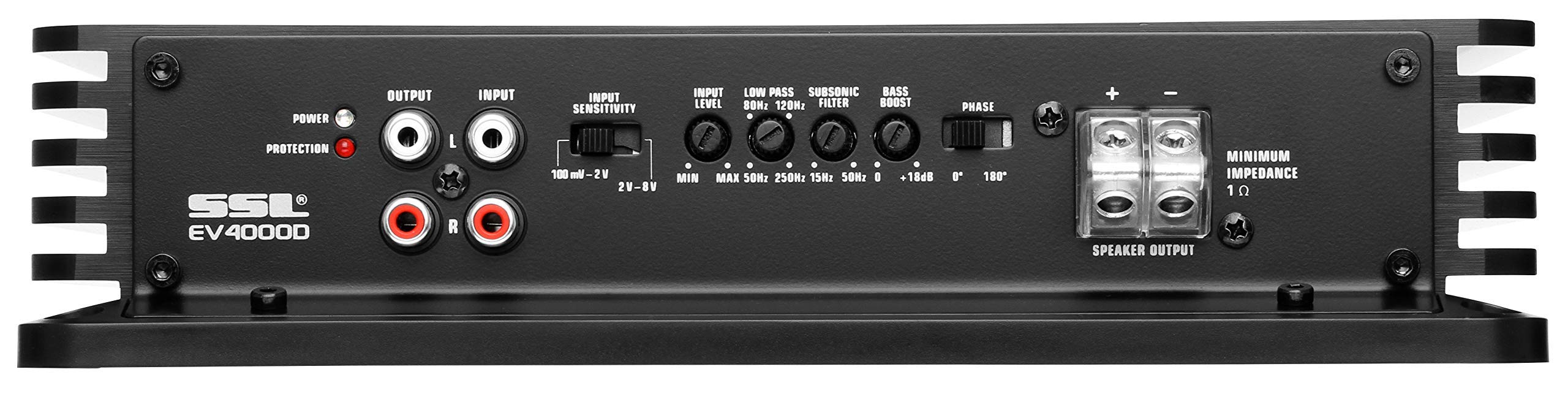 Sound Storm EV4000D Laboratories Class D Monoblock Car Audio Amplifier – 4000 High Output, 1 Ohm, Low Pass Crossover, Hook Up to Subwoofer for Bass