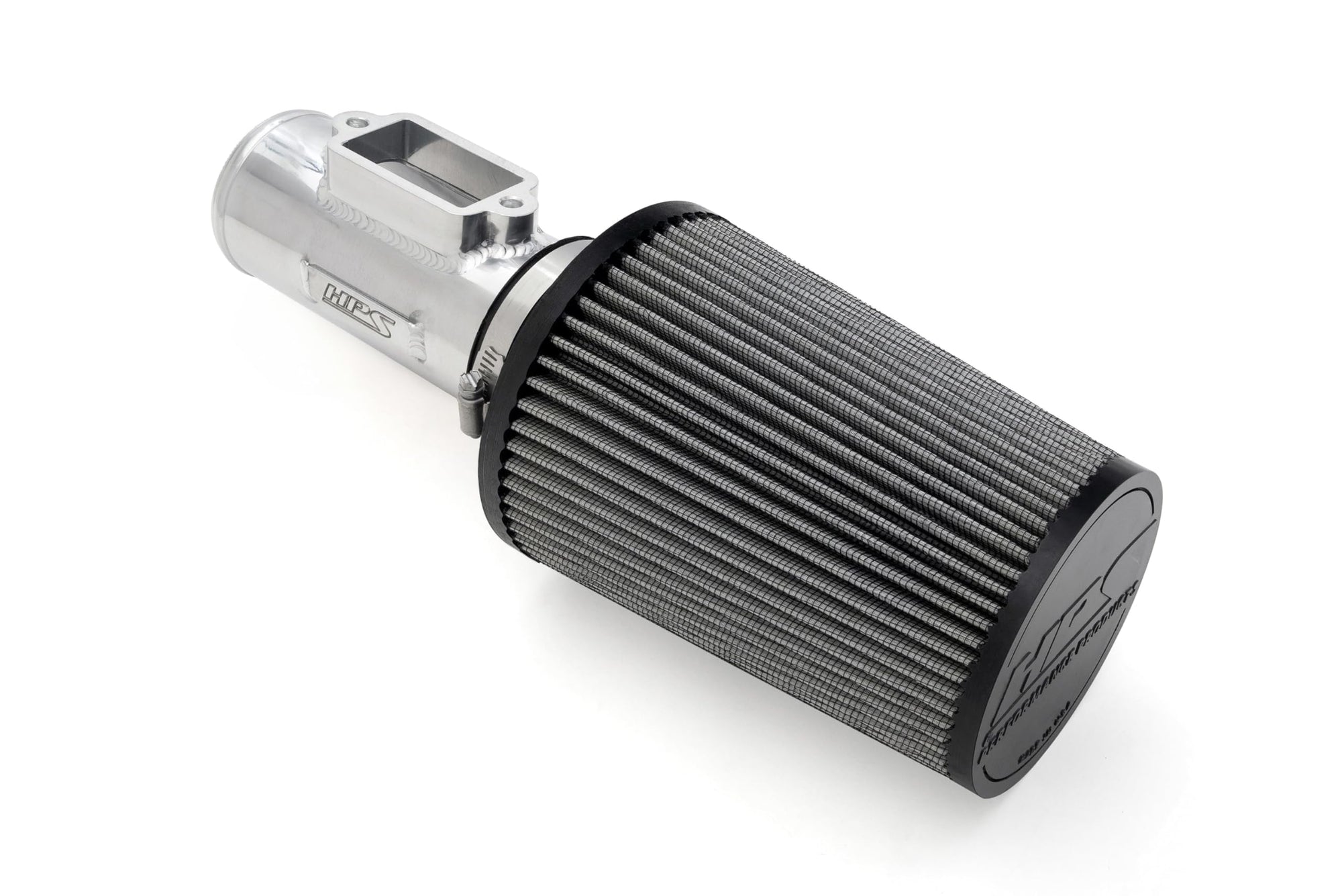 HPS 3" Polished Aluminum MAF Sensor Housing with HPS-4297 Cone Air Filter Compatible for Lexus Toyota 2JZ 1MZ 1UZ Engine, MAFT-1603