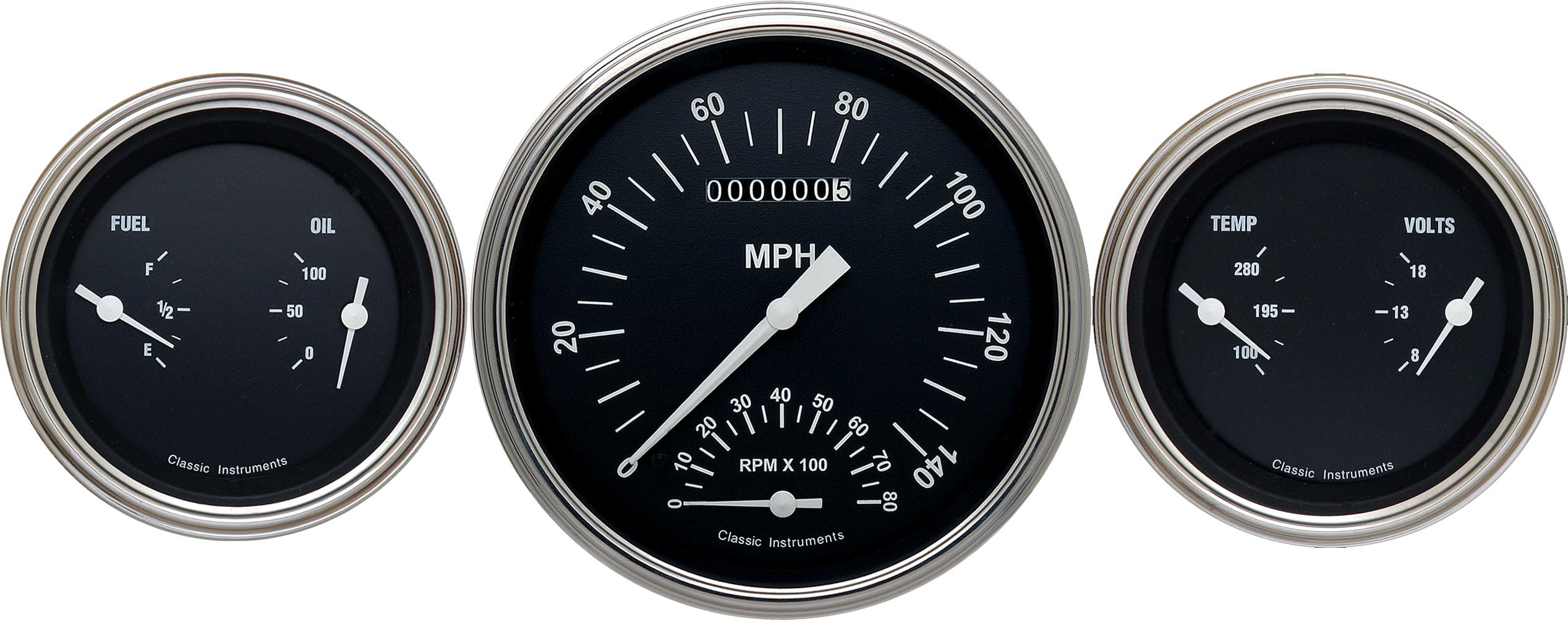 Hot Rod Series Classic Instruments HR61SLF 3 Gauge Package