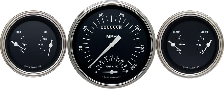 Hot Rod Series Classic Instruments HR61SLF 3 Gauge Package
