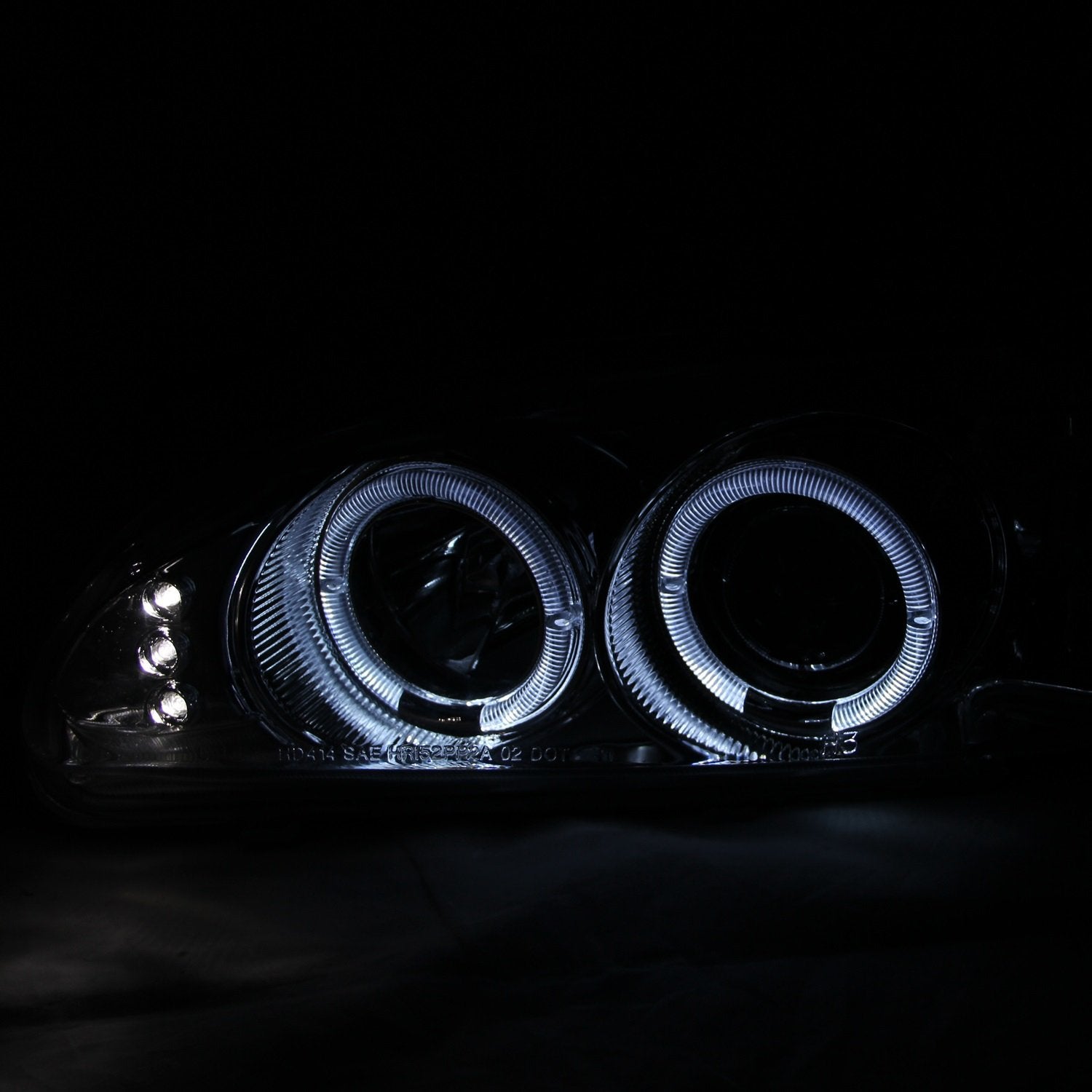 Chrome Projector Halo Headlight AnzoUSA for Honda Civic - (Sold in Pairs)