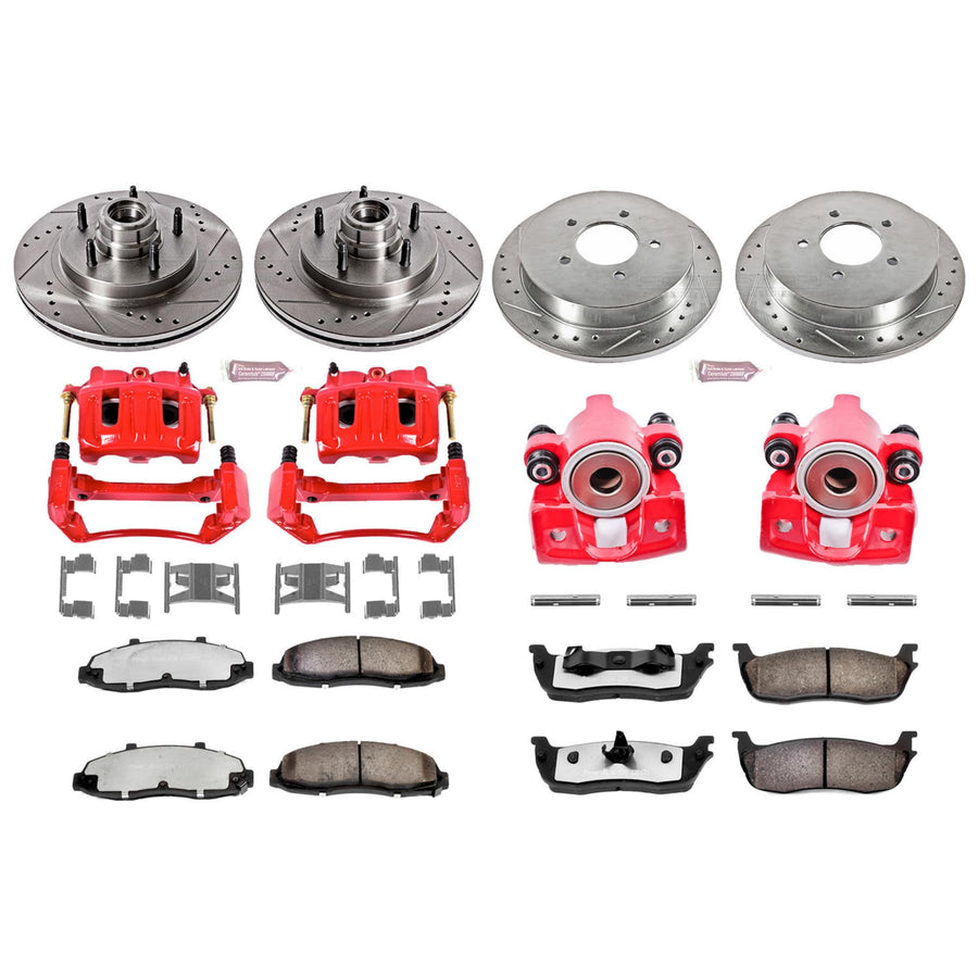 Power Stop Z36 KC1864-36 Front & Rear Truck and Tow Brake Kit with Calipers For Ford F-150 1999-2000 [Model Specific]