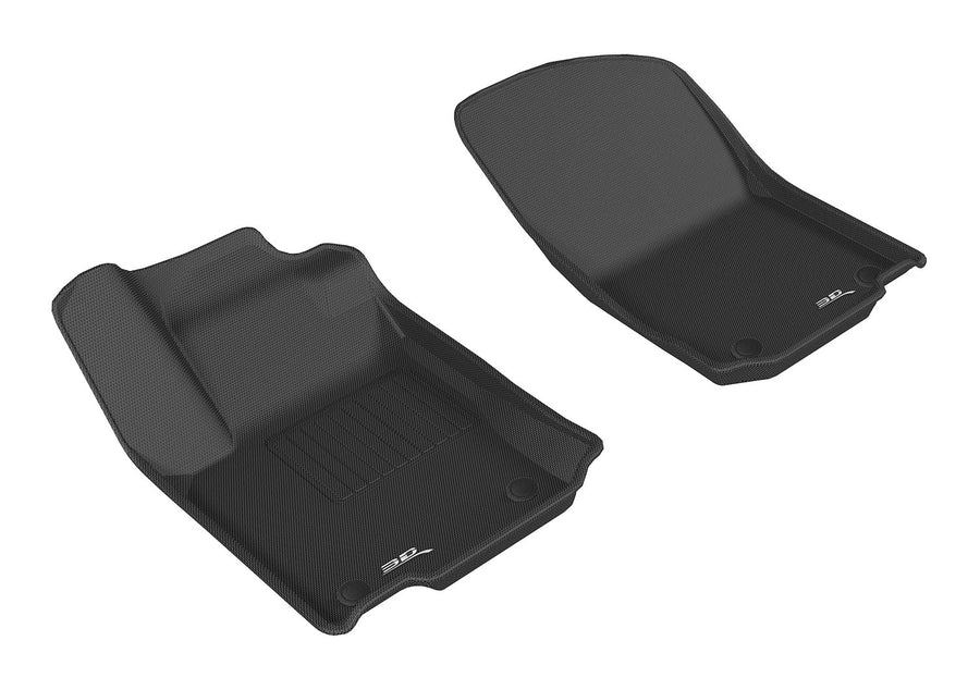 3D MAXpider Kagu Custom Fit Floor Mat (Black) for 2016-2019 Mercedes-Benz GLE Coupe/GLE SUV/GLS SUV - 1ST Row
