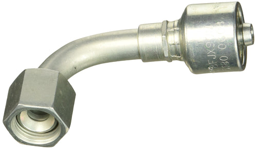 Gates Female G25180-0608 JIC 37 Flare Swivel - 90 Bent Tube (MegaCrimp)