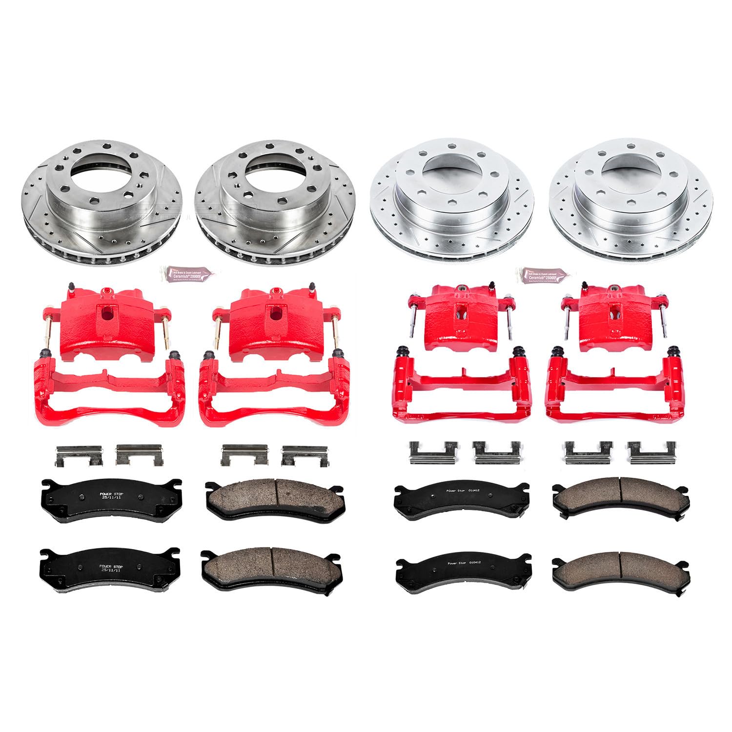 Power Stop Z26 KC4276-26 Front & Rear Street Warrior Brake Kit Honda For Honda Civic 2009-2011 [Model Specific]