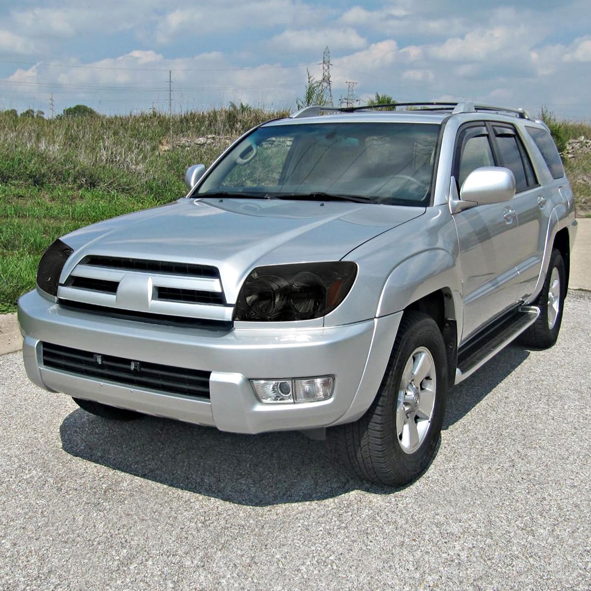 Smoke Headlights SPEC-D TUNING Compatible with 2003-2005 Toyota 4Runner, Left + Right Head Lamps Assembly