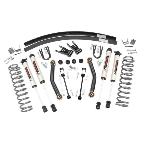4.5" Rough Country Lift Kit w/V2 Shocks for 84-01 Jeep Cherokee XJ 4WD - 62370