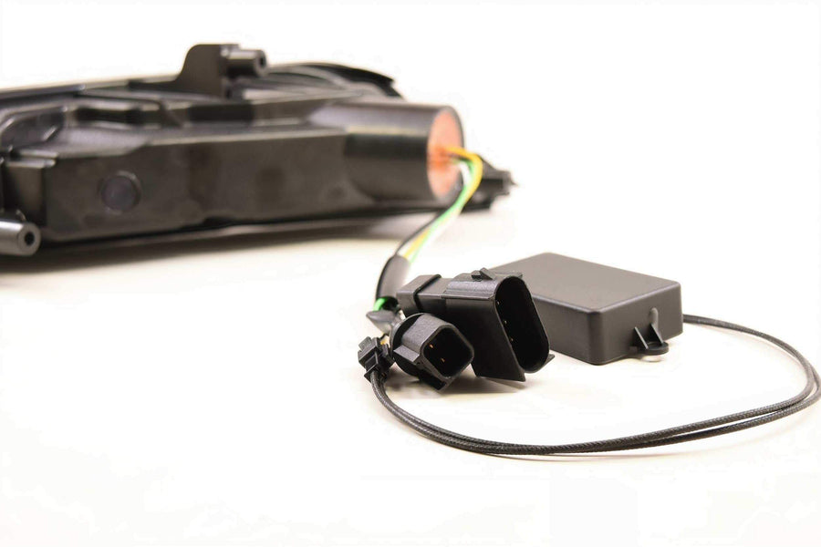 Morimoto XB LED Turn Signals, Smoked Turn Lens Fits Ford Mustang (15-17) with Ultra Bright Amber LEDs, Plug and Play OEM Replacement Performance Upgrade, Pair of Housings (2x LF411)