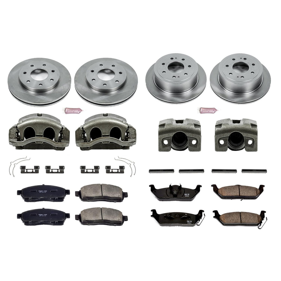 Power Stop KCOE4006A 1-Click Autospecialty OE Replacement Brake Kit with Calipers For Ford F-150 2005-2008, Lincoln Mark LT 2006-2008 [Model Specific]