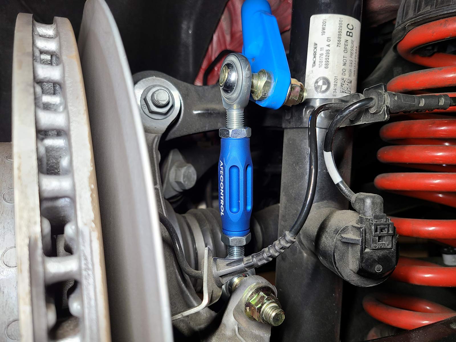 aFe CONTROL 442-721001RL aFe POWER Rear Adjustable End Link Set, Blue, fits Toyota GR Supra