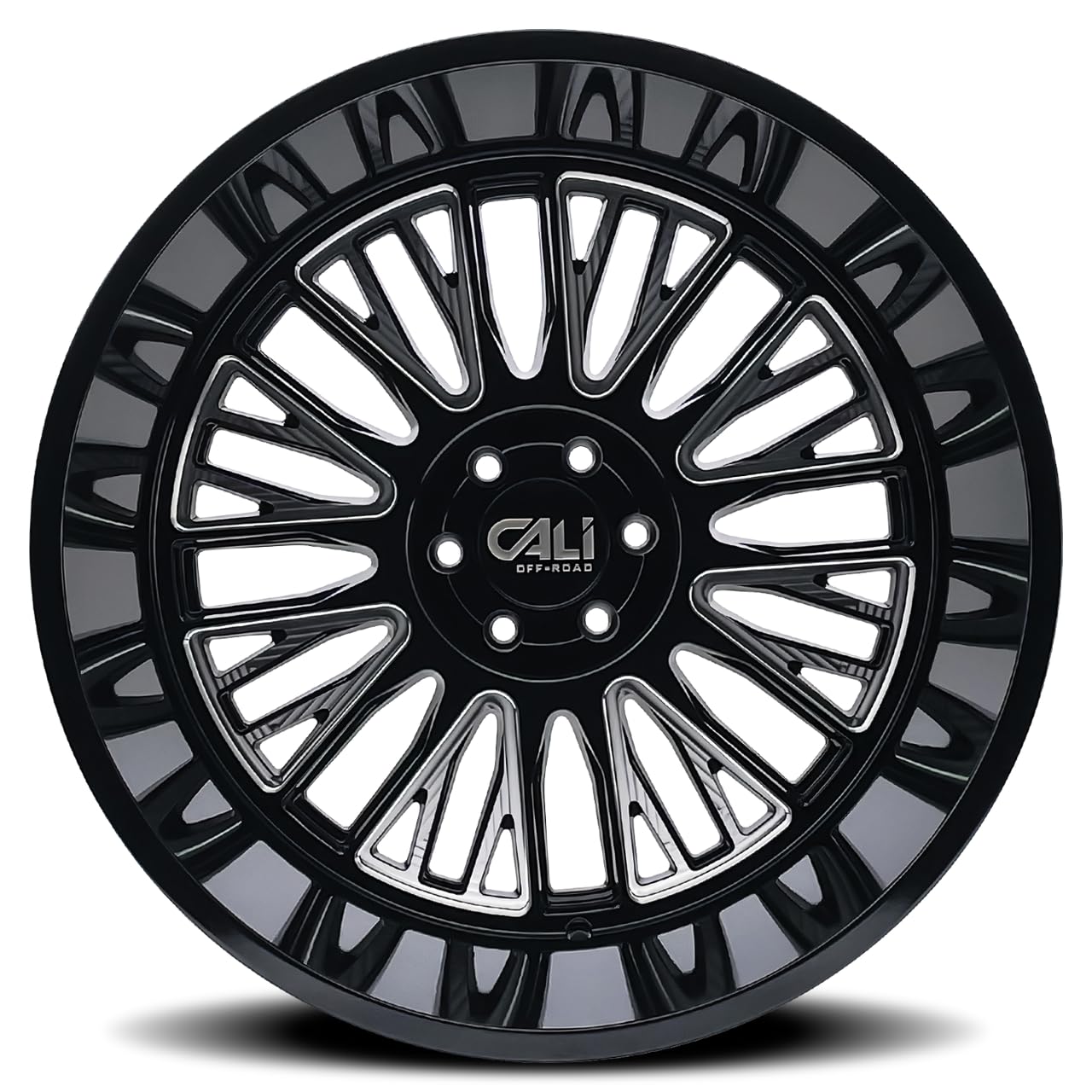 Vertex CALI OFF-ROAD 9116 Gloss Black Milled Wheel (20 x 20. inches /5 x 139 mm, 25 mm Offset)