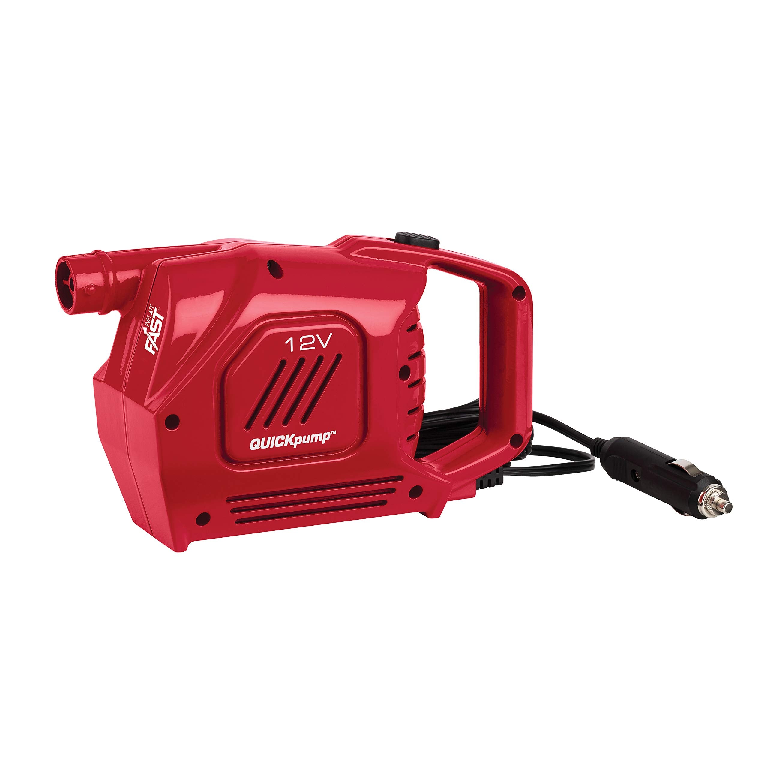 Coleman Air Pump QuickPump for Air Beds & Inflatables, Portable Pump with Fast Inflation or Deflation, Battery-Powered/Rechargeable/12-Volt/120-Volt Power Options