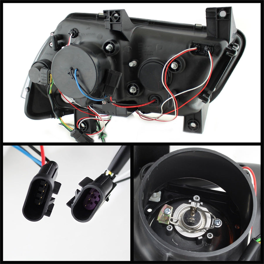 Auto Spyder 5074188 Projector Style Headlights Black/Clear