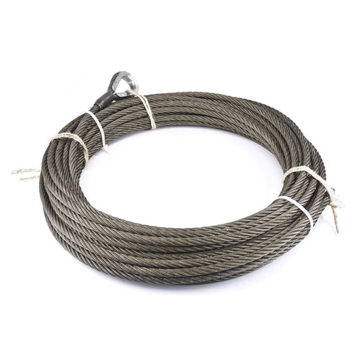 EIPS Industrial Grade Steel Cable Wire Rope WARN 77453 Winch Accessory with Loop End, 5/8" Diameter x 140' Length