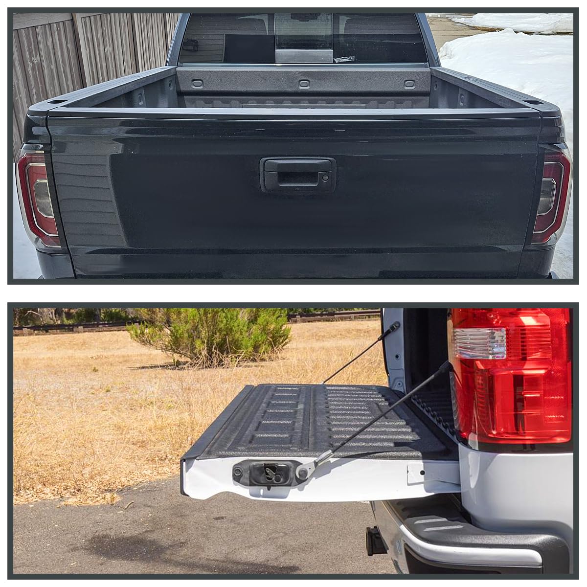 Tailgate Spec-D Tuning Molding Protector Spoiler Cap Top Cover Compatible with 2014-2018 Chevy Silverado