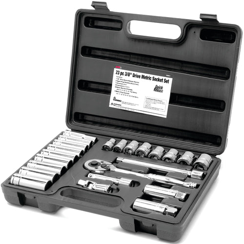 W38914 Performance Tool 3/8-Inch Drive MET Socket Set, 23 -Piece, 1-Pack
