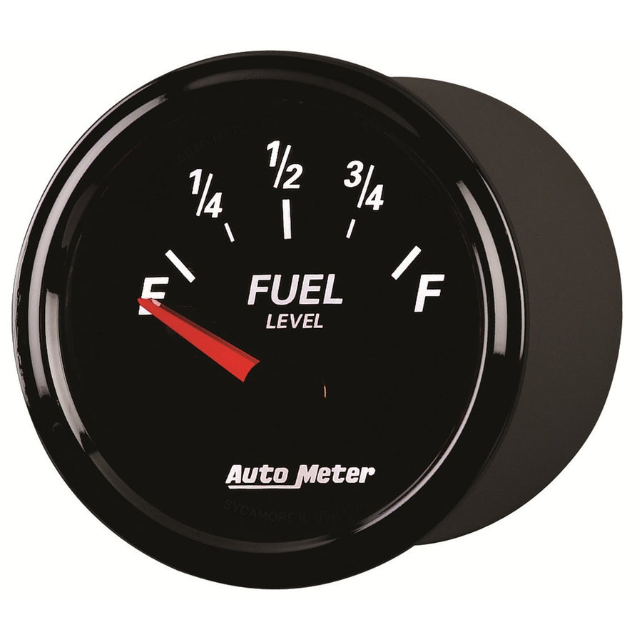Auto Meter 1206 2-1/16" Designer Black II Short Sweep Electric Fuel Level