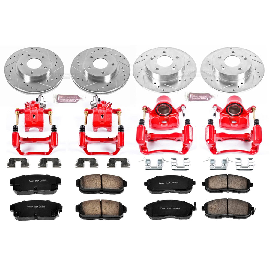 Power Stop 1-Click Performance Brake Kit with Caliper For INFINITI I30 2001 KC2703 [Model Specific]